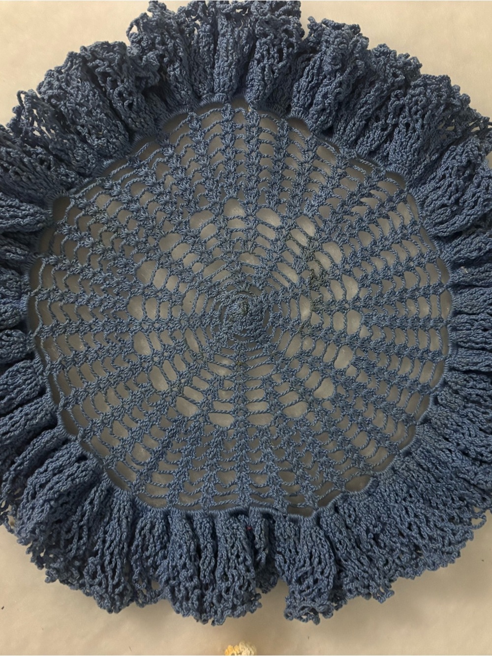 Handmade Blue Crochet Round Doily - Home Accents Decor